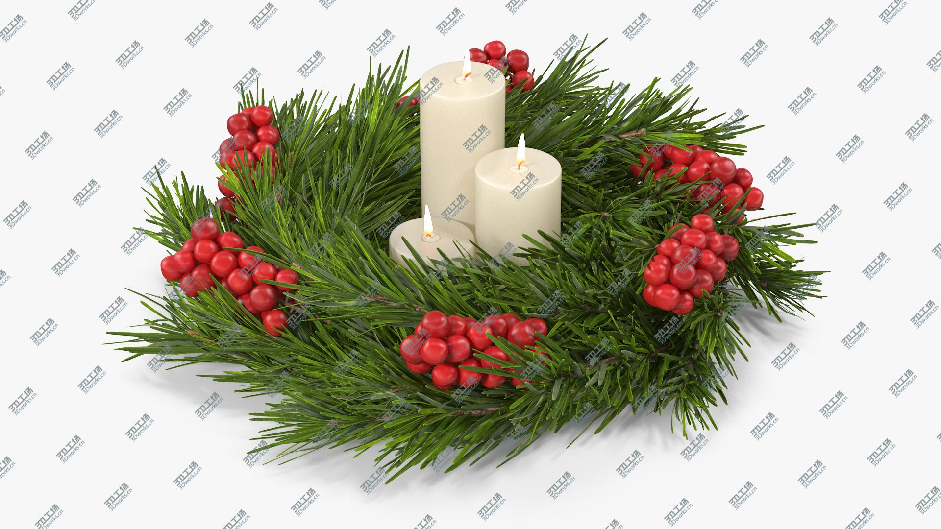 images/goods_img/2021040164/3D Christmas Wreath with White Candles model/3.jpg